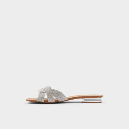Coredith Silver Women's Flats - Slide sandal | Aldo Premium