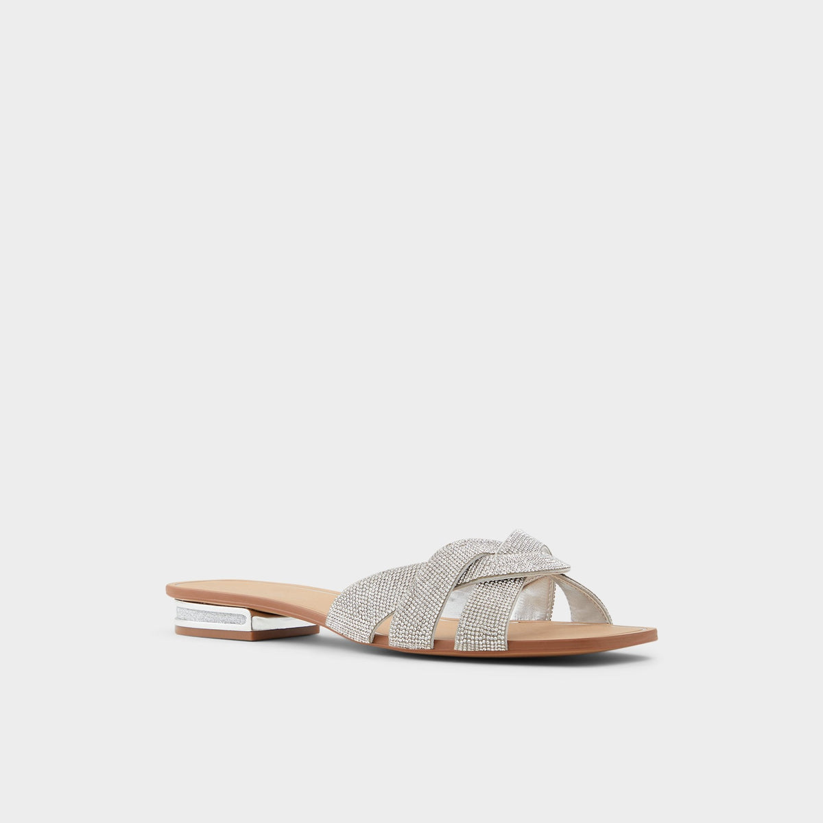 Coredith Silver Women's Flats - Slide sandal | Aldo Premium