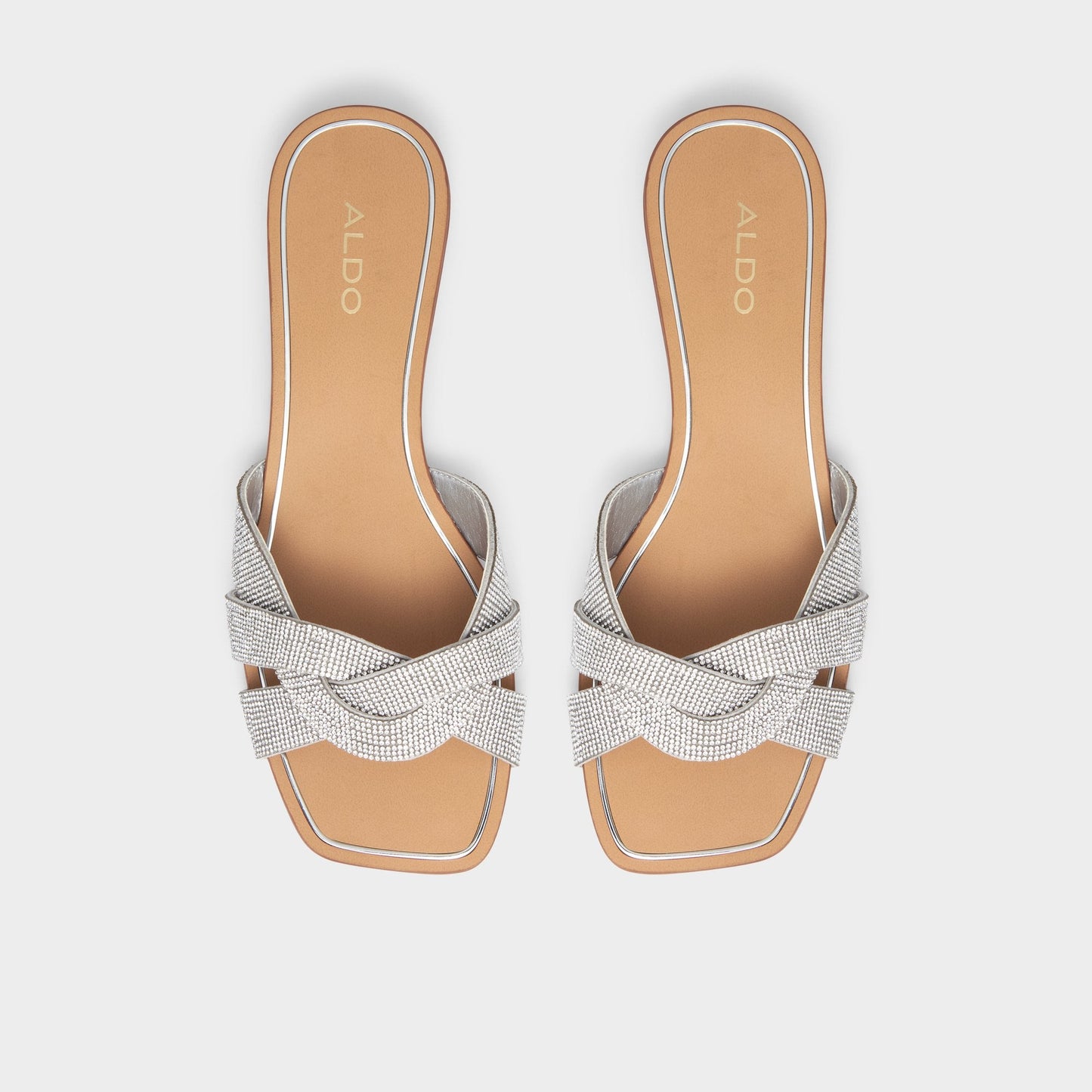 Coredith Silver Women's Flats - Slide sandal | Aldo Premium