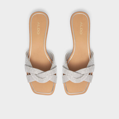 Coredith Silver Women's Flats - Slide sandal | Aldo Premium