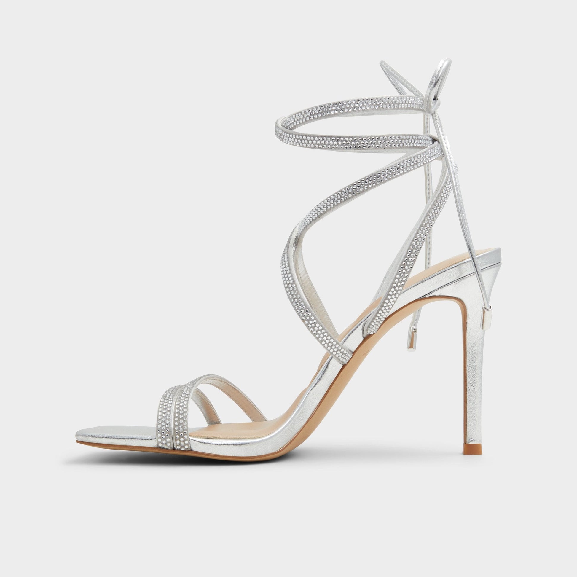 Phaedra in Silver - Strappy stiletto sandal | Aldo Trending