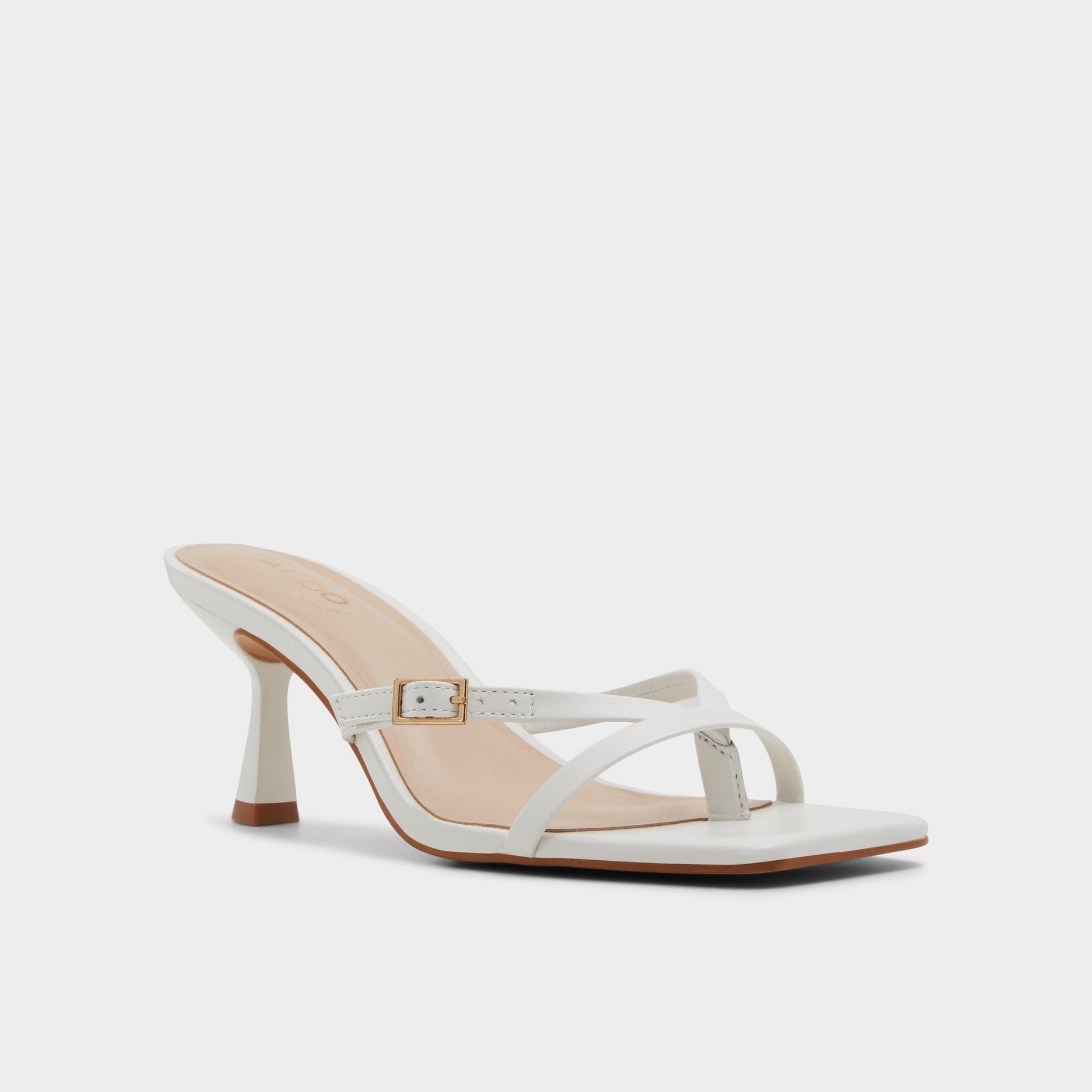 Gannever White/Bone Women's Heeled sandals -  | Aldo Best Seller