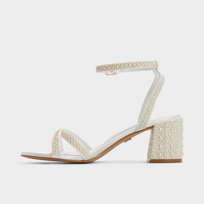 Bouclettie Other White Women's Block heels - Strappy heeled sandal, Block heel | Aldo Essential