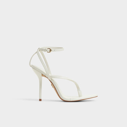 Abyfindley White/Bone Women's Strappy sandals - Heeled flip flop | Aldo Featured