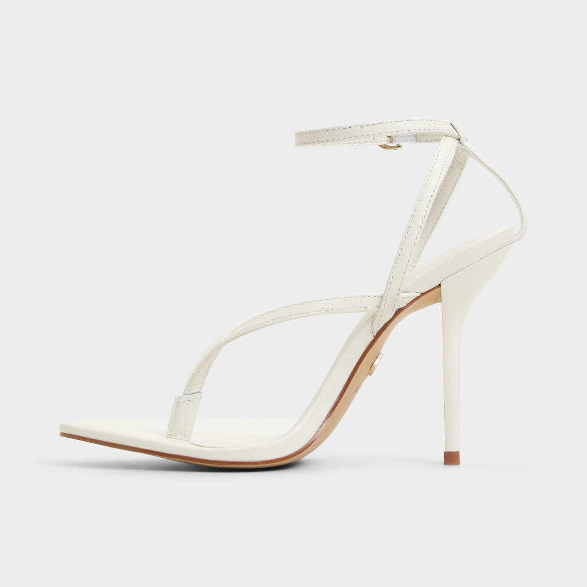 Abyfindley White/Bone Women's Strappy sandals - Heeled flip flop | Aldo Featured
