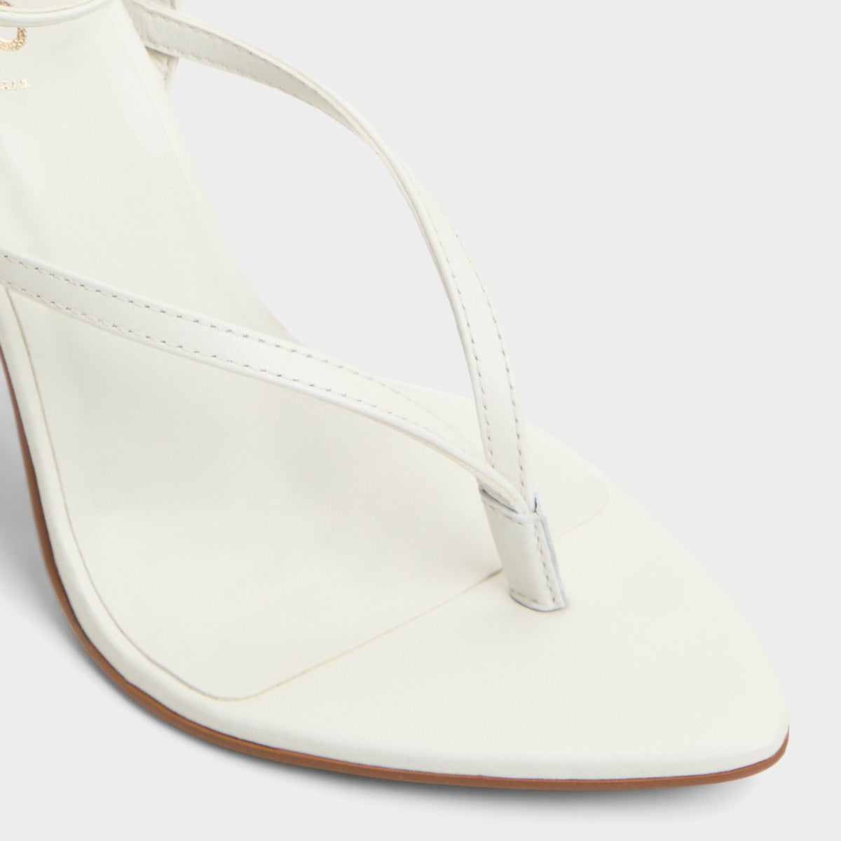 Abyfindley White/Bone Women's Strappy sandals - Heeled flip flop | Aldo Featured