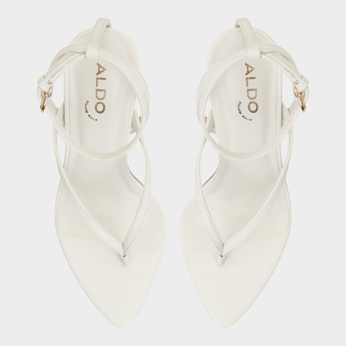 Abyfindley White/Bone Women's Strappy sandals - Heeled flip flop | Aldo Featured