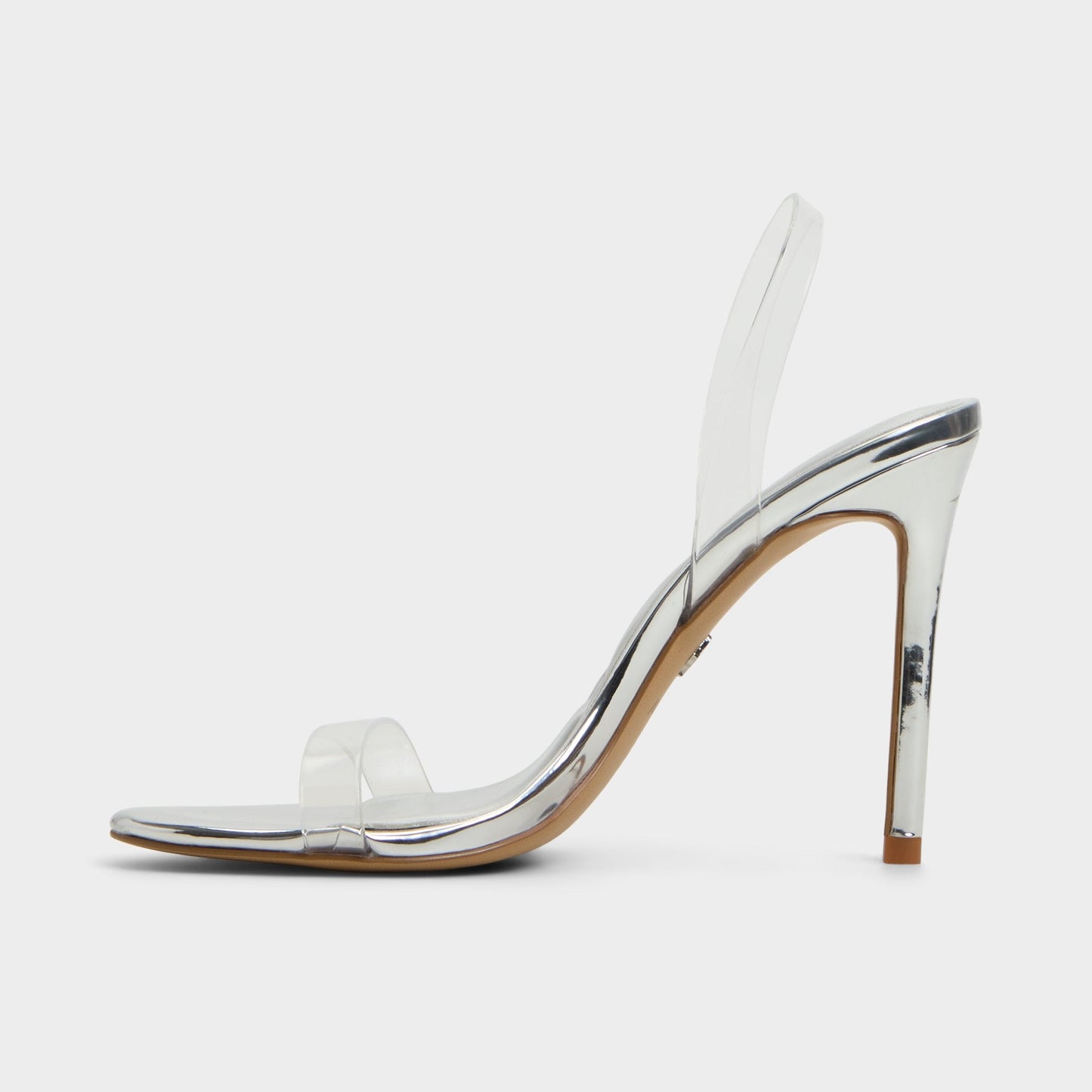 Quinilynn Silver Women's Iridescent metallics - Strappy heeled sandal, Stiletto heel | Aldo Classic