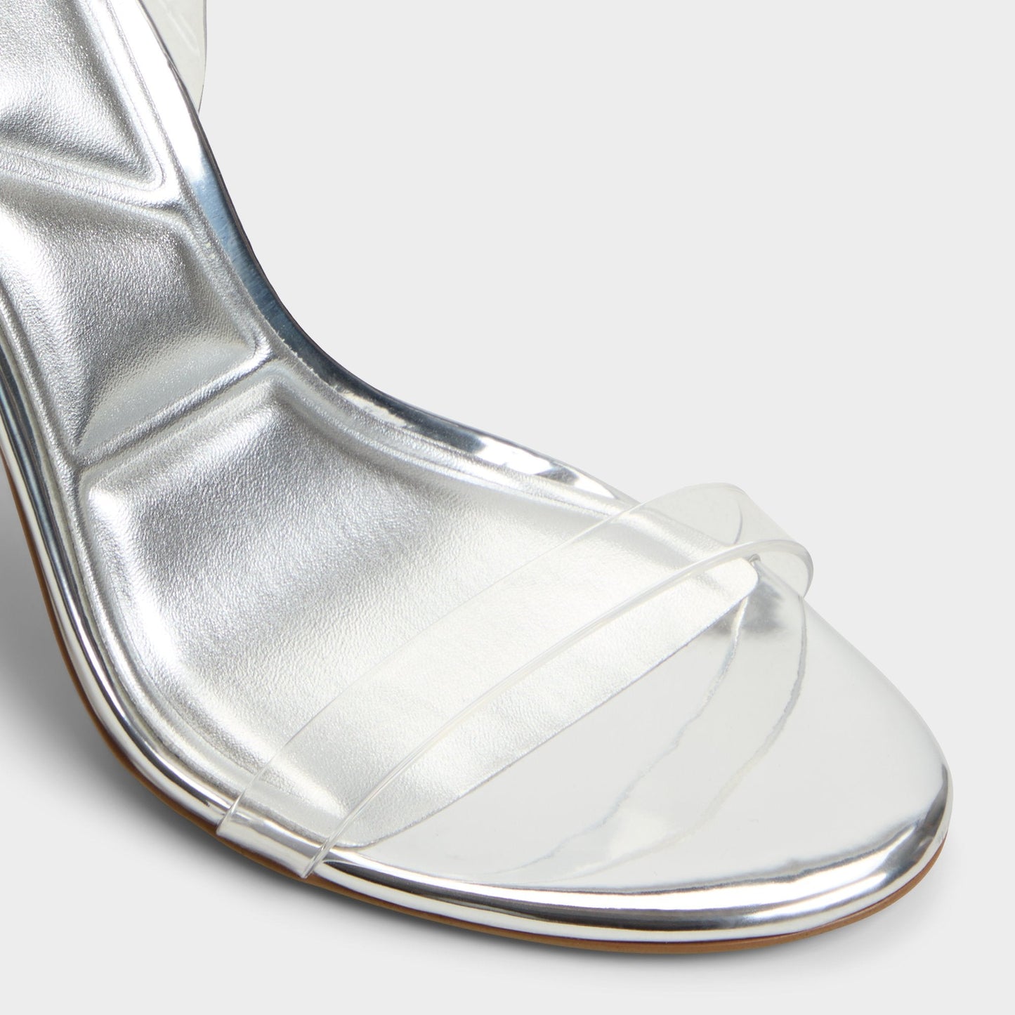 Quinilynn Silver Women's Iridescent metallics - Strappy heeled sandal, Stiletto heel | Aldo Classic