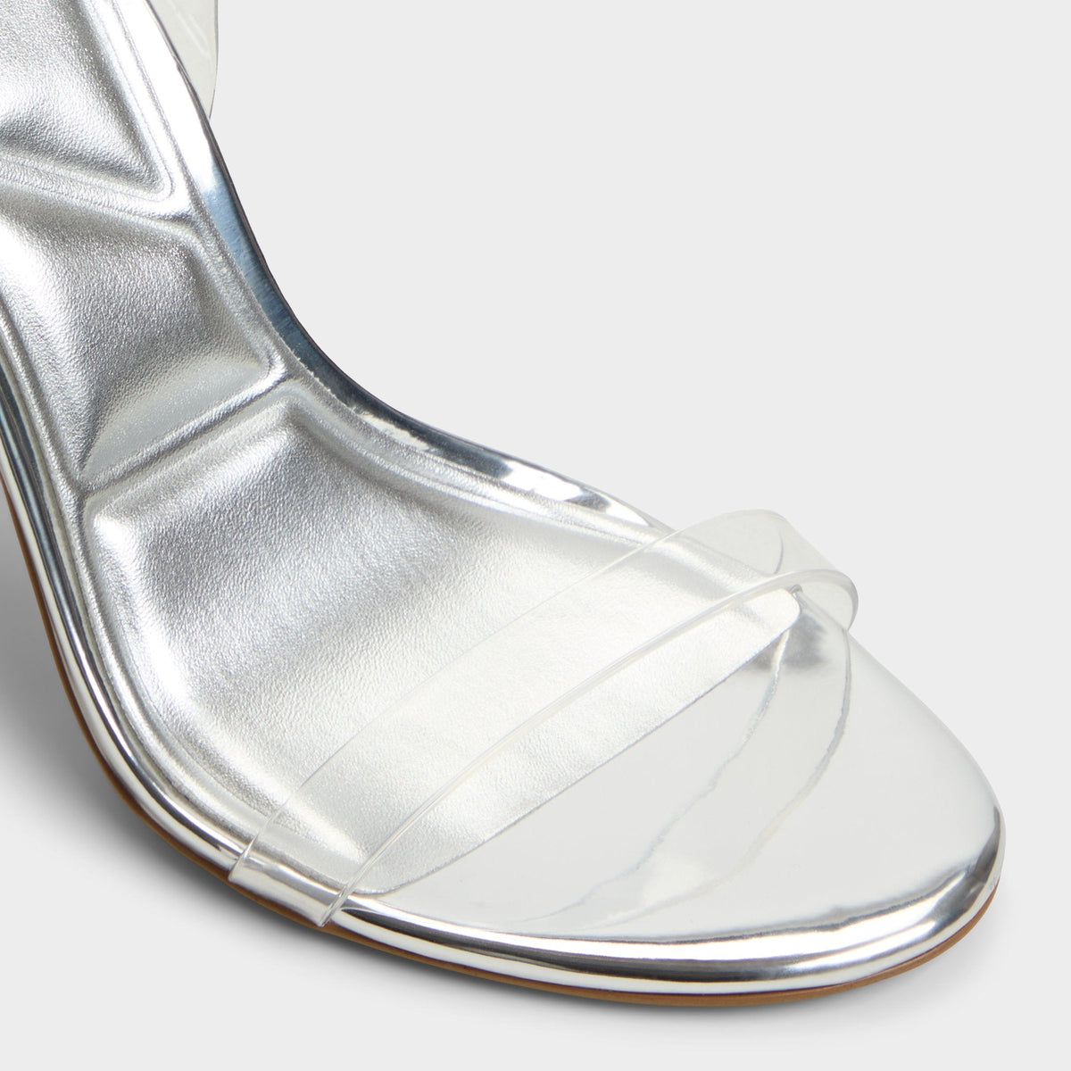 Quinilynn Silver Women's Iridescent metallics - Strappy heeled sandal, Stiletto heel | Aldo Classic