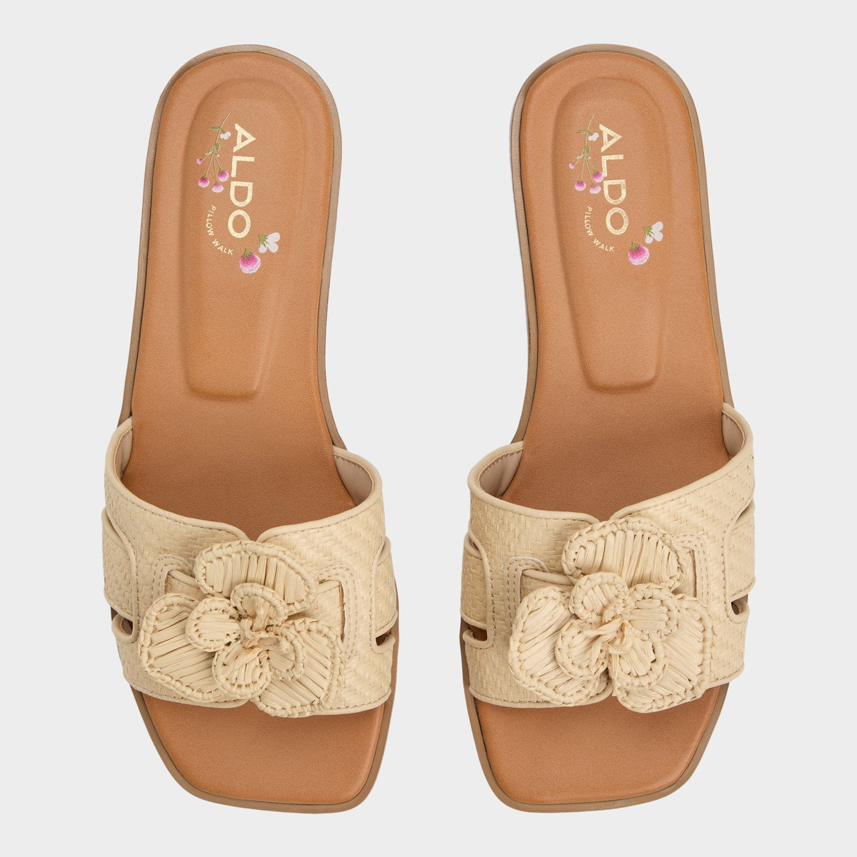 Seaflower Light Beige Women's Flats - Slide sandal | Aldo Premium
