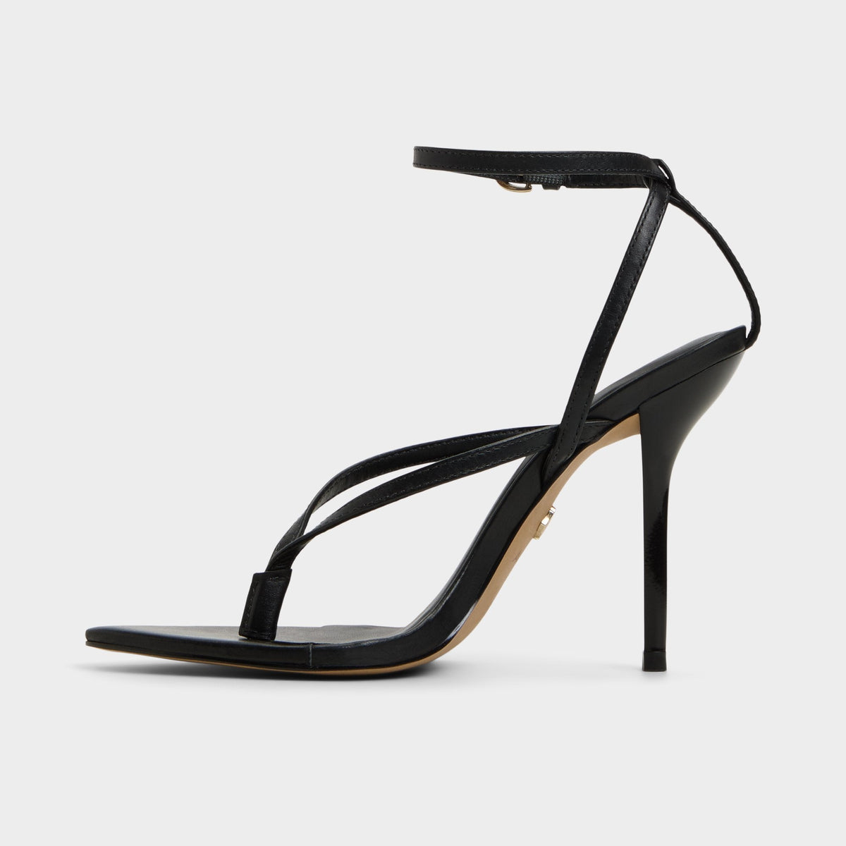Abyfindley Black Women's Strappy sandals - Heeled flip flop, Stiletto heel | Aldo New