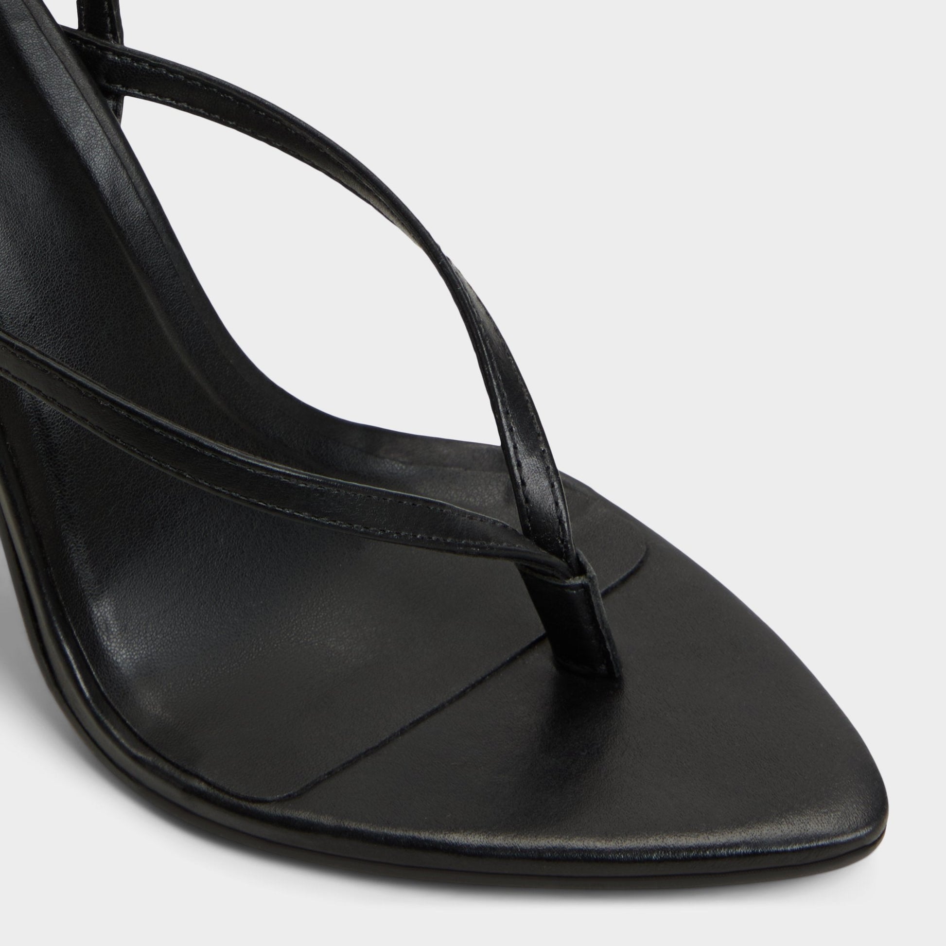 Abyfindley Black Women's Strappy sandals - Heeled flip flop, Stiletto heel | Aldo New
