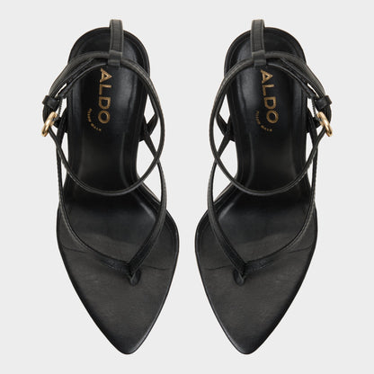 Abyfindley Black Women's Strappy sandals - Heeled flip flop, Stiletto heel | Aldo New
