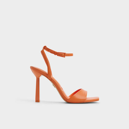 Illustrious Medium Orange Women's Strappy Heels - Strappy heeled sandal, Stiletto heel | Aldo Featured