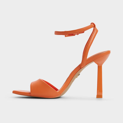 Illustrious Medium Orange Women's Strappy Heels - Strappy heeled sandal, Stiletto heel | Aldo Featured