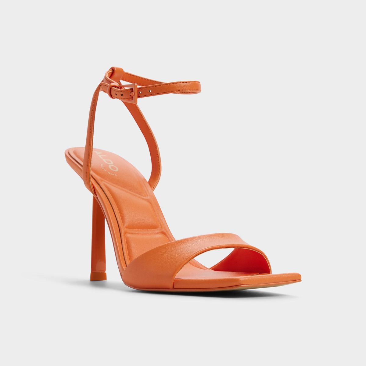Illustrious Medium Orange Women's Strappy Heels - Strappy heeled sandal, Stiletto heel | Aldo Featured