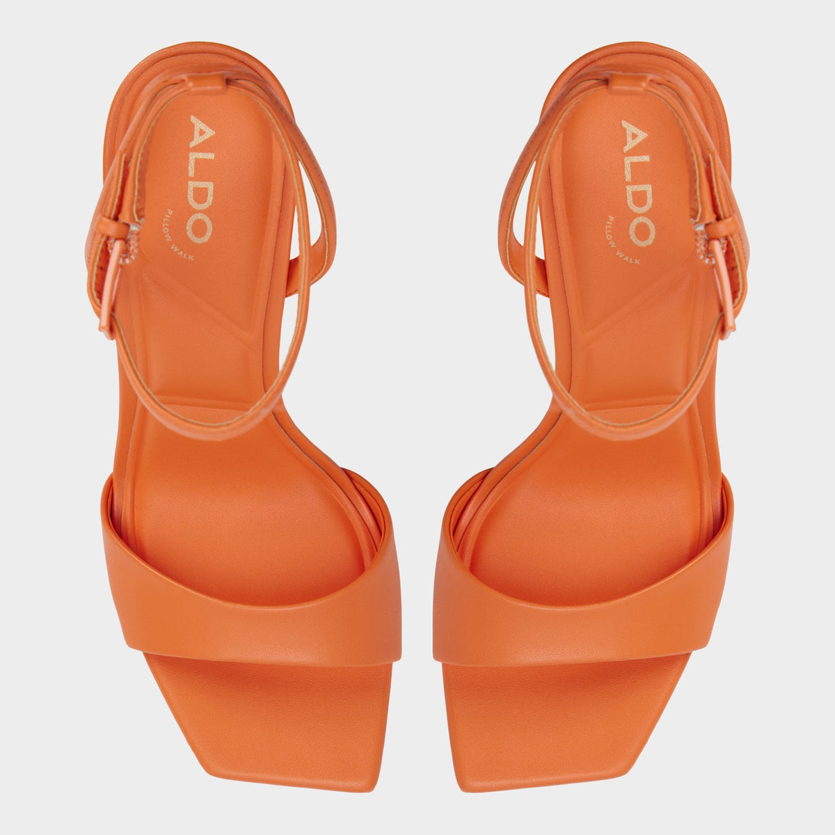 Illustrious Medium Orange Women's Strappy Heels - Strappy heeled sandal, Stiletto heel | Aldo Featured