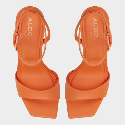 Illustrious Medium Orange Women's Strappy Heels - Strappy heeled sandal, Stiletto heel | Aldo Featured