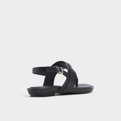 Taylen Black Women's Footbed sandals - T-strap sandal | Aldo Popular