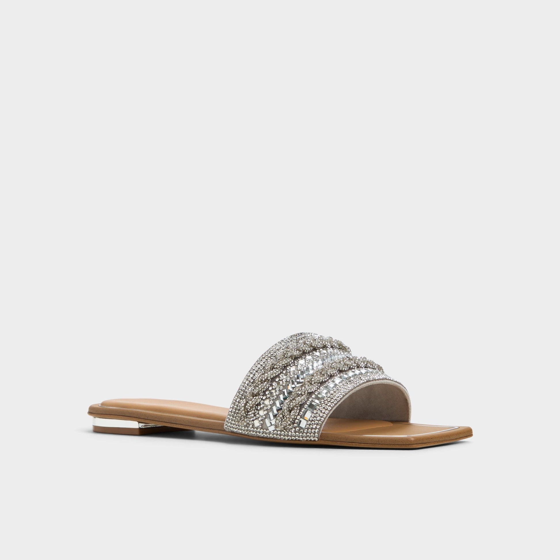 Navalia Silver Women's Flats - Slide sandal | Aldo Trending