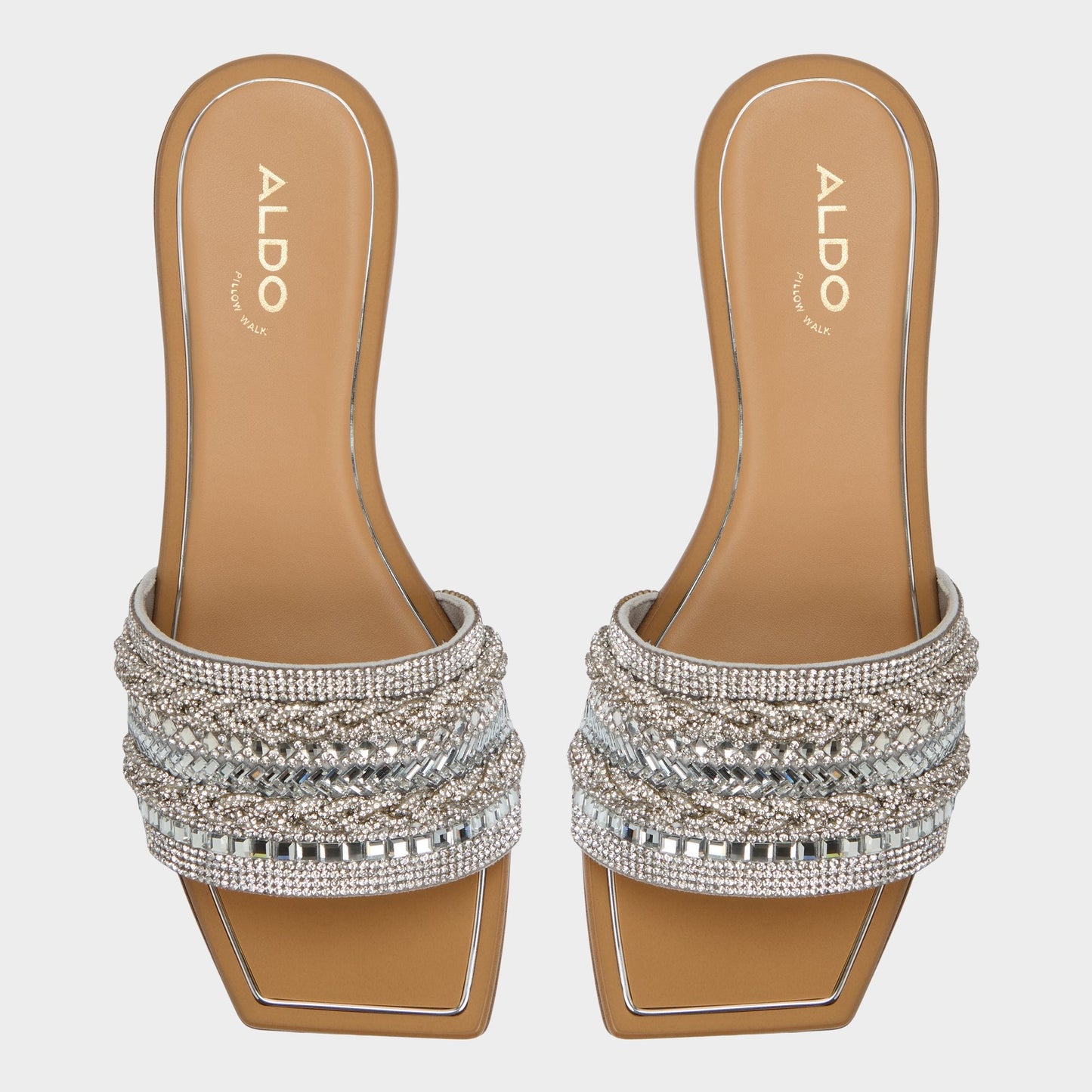 Navalia Silver Women's Flats - Slide sandal | Aldo Trending