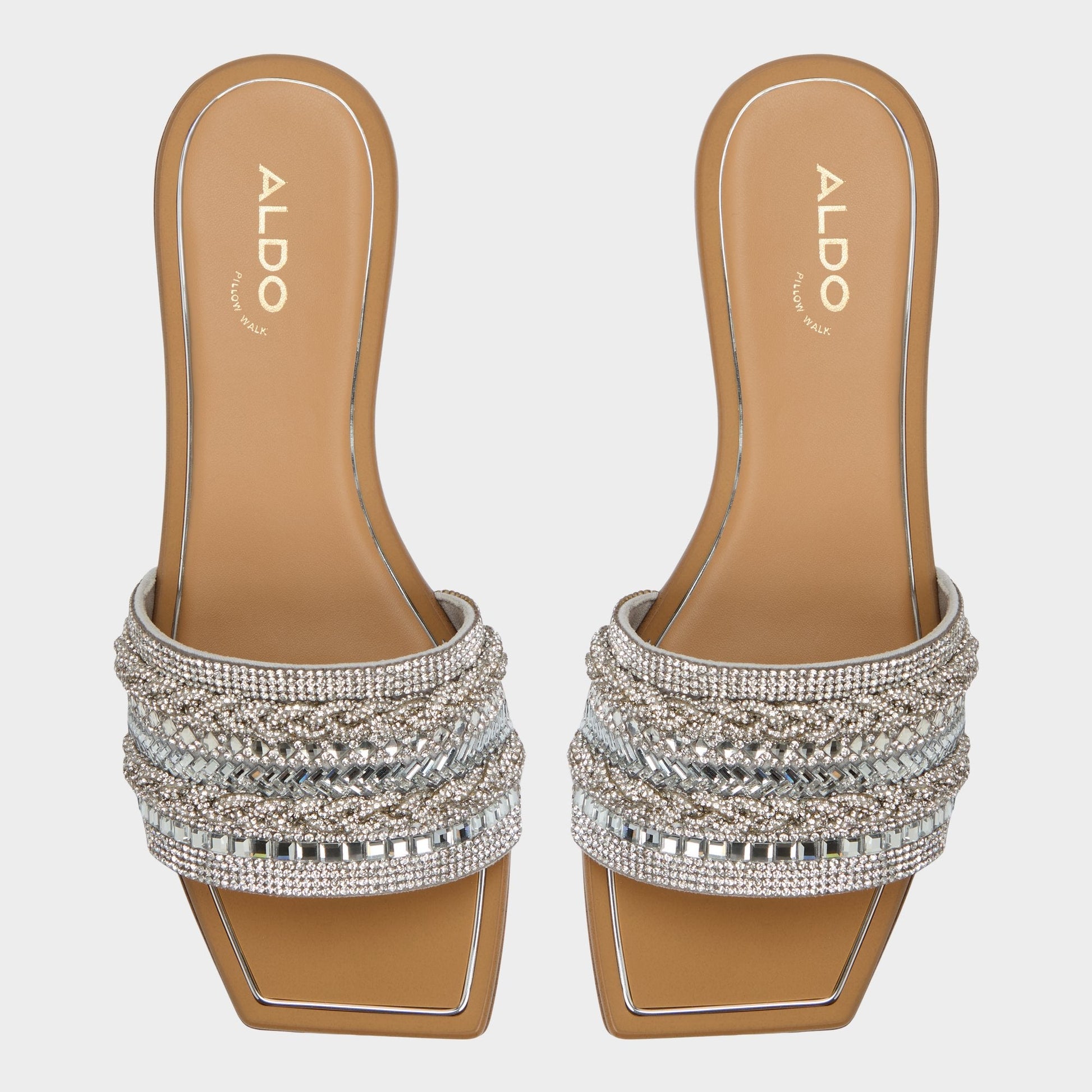 Navalia Silver Women's Flats - Slide sandal | Aldo Trending