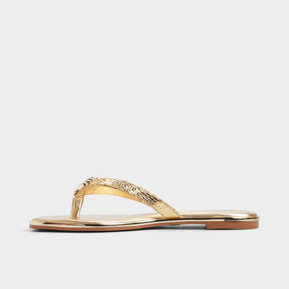 Conchiglia Gold Women's Flats - Flip flop | Aldo Signature