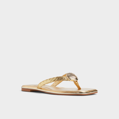 Conchiglia Gold Women's Flats - Flip flop | Aldo Signature