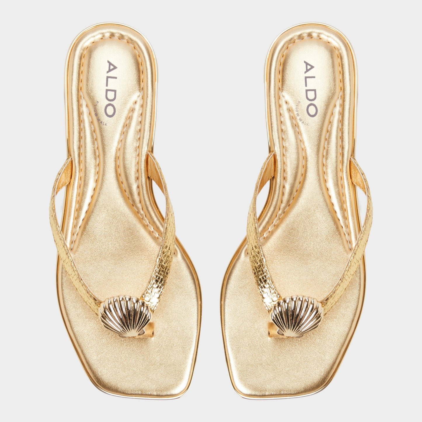 Conchiglia Gold Women's Flats - Flip flop | Aldo Signature