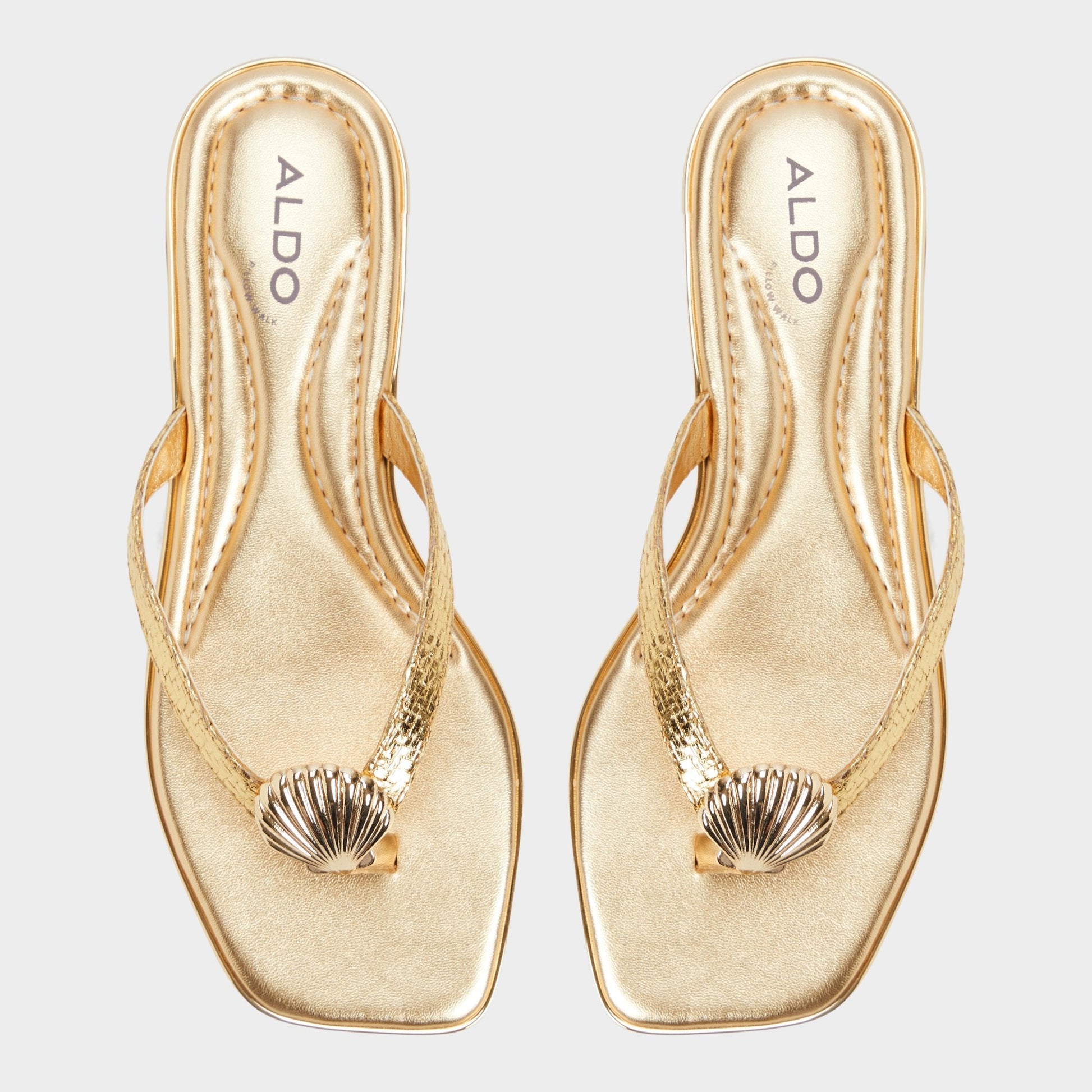 Conchiglia Gold Women's Flats - Flip flop | Aldo Signature
