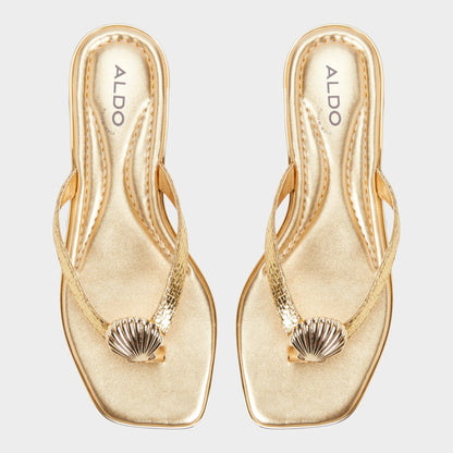 Conchiglia Gold Women's Flats - Flip flop | Aldo Signature