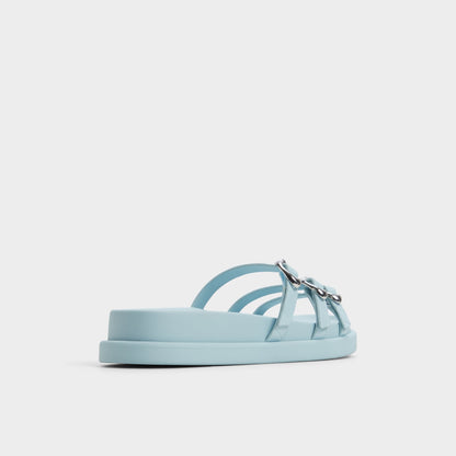 Zephyra Pastel Blue Women's Footbed sandals - Footbed sandal | Aldo Essential