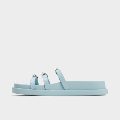 Zephyra Pastel Blue Women's Footbed sandals - Footbed sandal | Aldo Essential