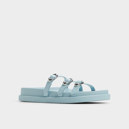 Zephyra Pastel Blue Women's Footbed sandals - Footbed sandal | Aldo Essential