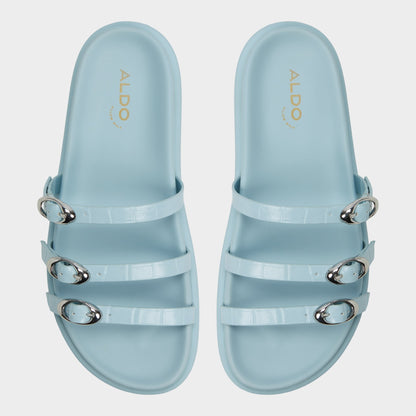 Zephyra Pastel Blue Women's Footbed sandals - Footbed sandal | Aldo Essential