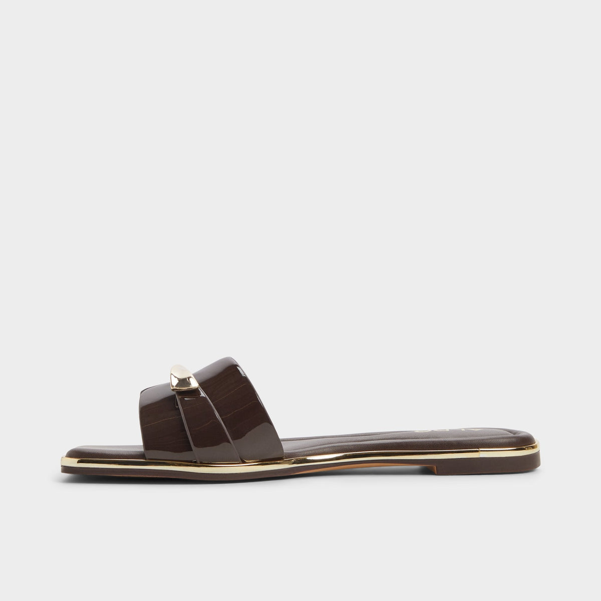 Darlina Medium Brown Women's Flats - Slide sandal | Aldo Premium