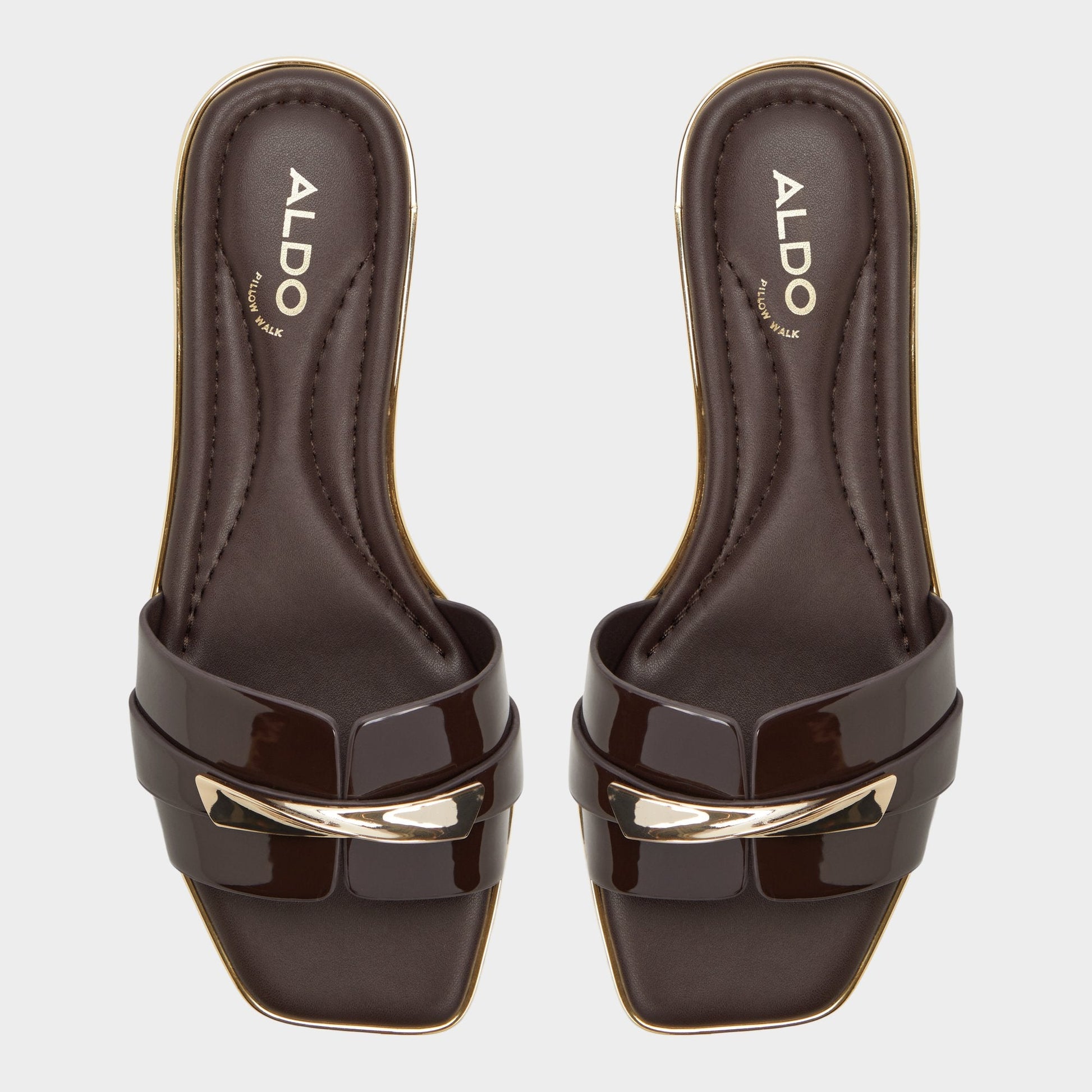 Darlina Medium Brown Women's Flats - Slide sandal | Aldo Premium