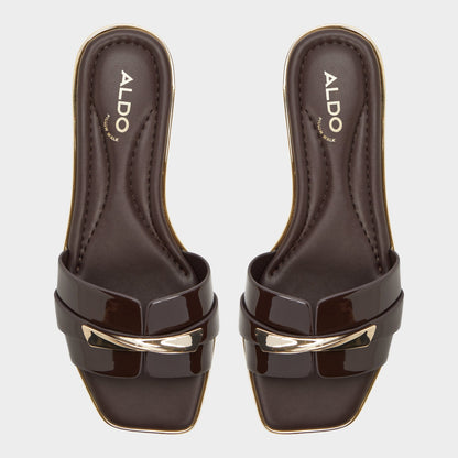 Darlina Medium Brown Women's Flats - Slide sandal | Aldo Premium