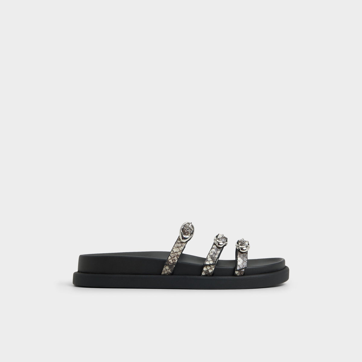Zephyra White/Black Women's Footbed sandals - Footbed sandal | Aldo New