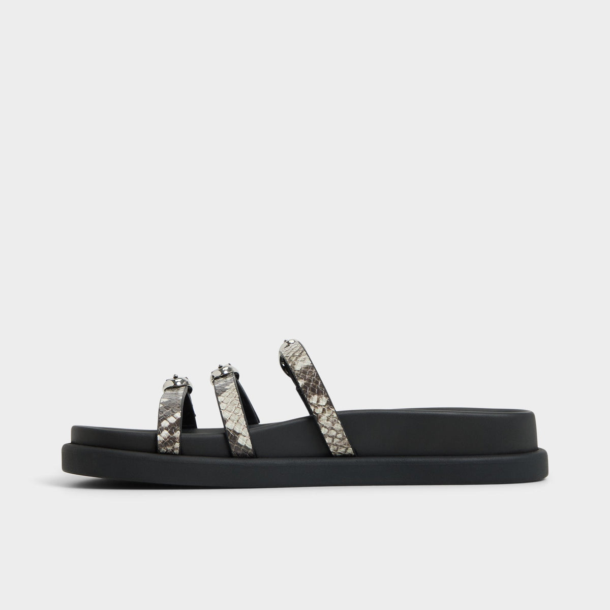 Zephyra White/Black Women's Footbed sandals - Footbed sandal | Aldo New