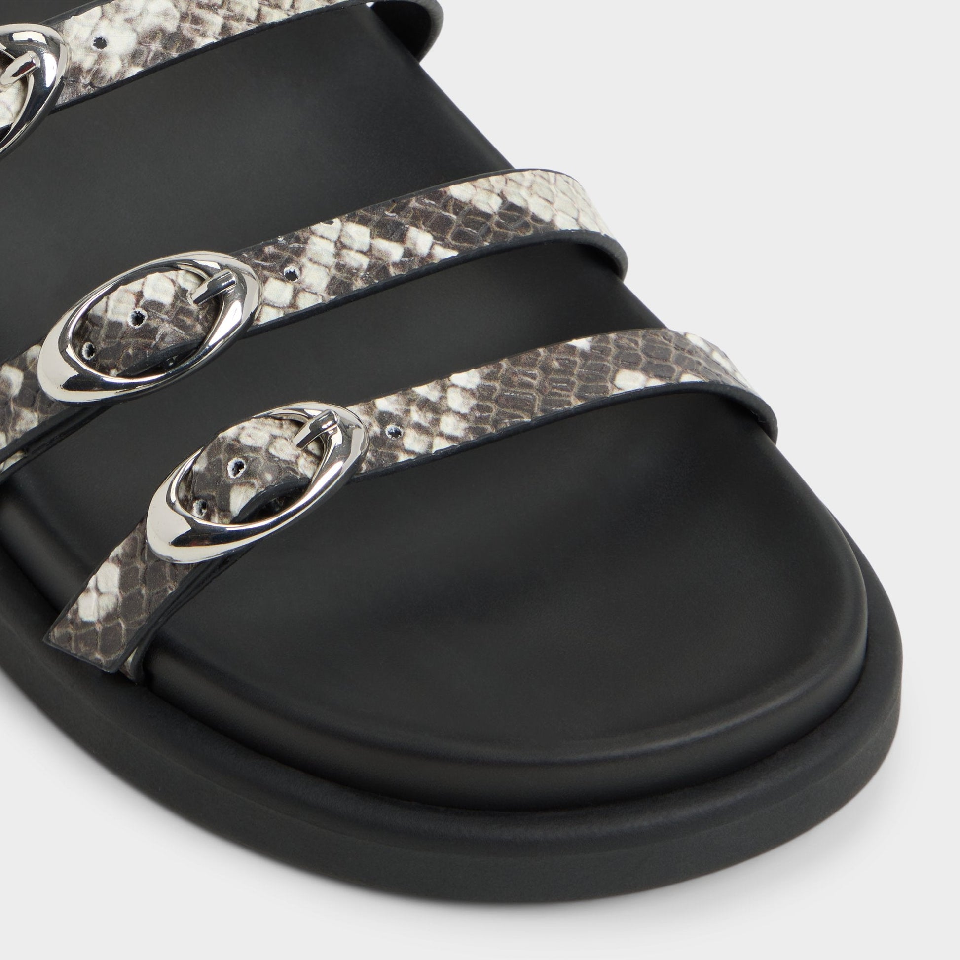 Zephyra White/Black Women's Footbed sandals - Footbed sandal | Aldo New