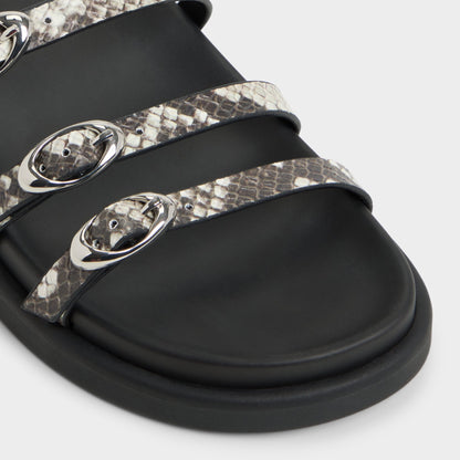Zephyra White/Black Women's Footbed sandals - Footbed sandal | Aldo New
