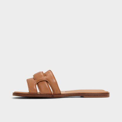 Eleny Medium Brown Women's Flats - Slide sandal | Aldo Popular