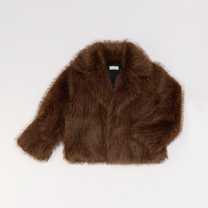 Hazella in Brown - Faux fur jacket | Aldo Essential