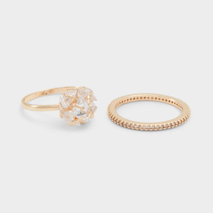 Greini Gold/Clear Multi Women's Rings - Multi-finger rings | Aldo Premium