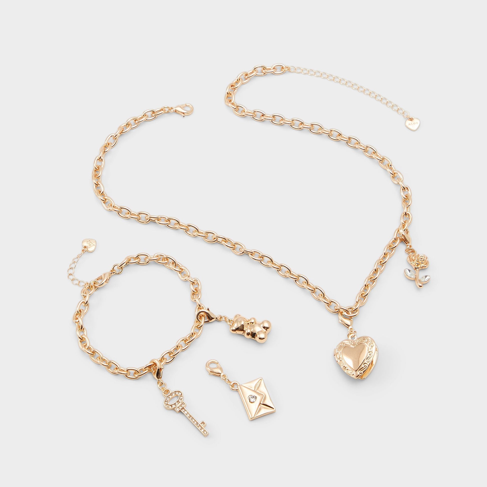 Bemyvalentine Gold/Clear Multi Women's Specialty - Necklace & bracelet set | Aldo Essential