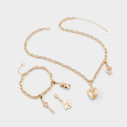 Bemyvalentine Gold/Clear Multi Women's Specialty - Necklace & bracelet set | Aldo Essential