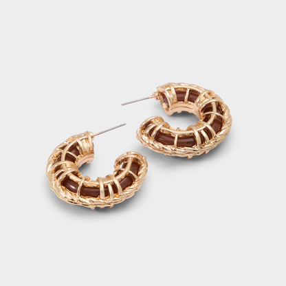 Cagedhoop in Other Brown - Hoop earrings | Aldo Classic