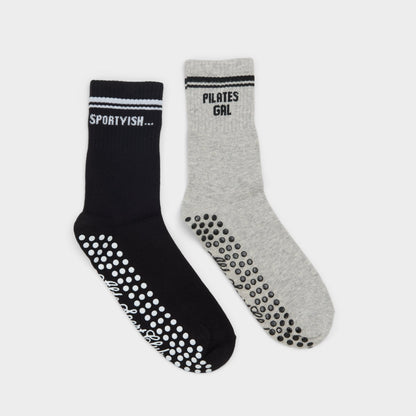 Pilatesclub in Grey - Pilates socks | Aldo Classic